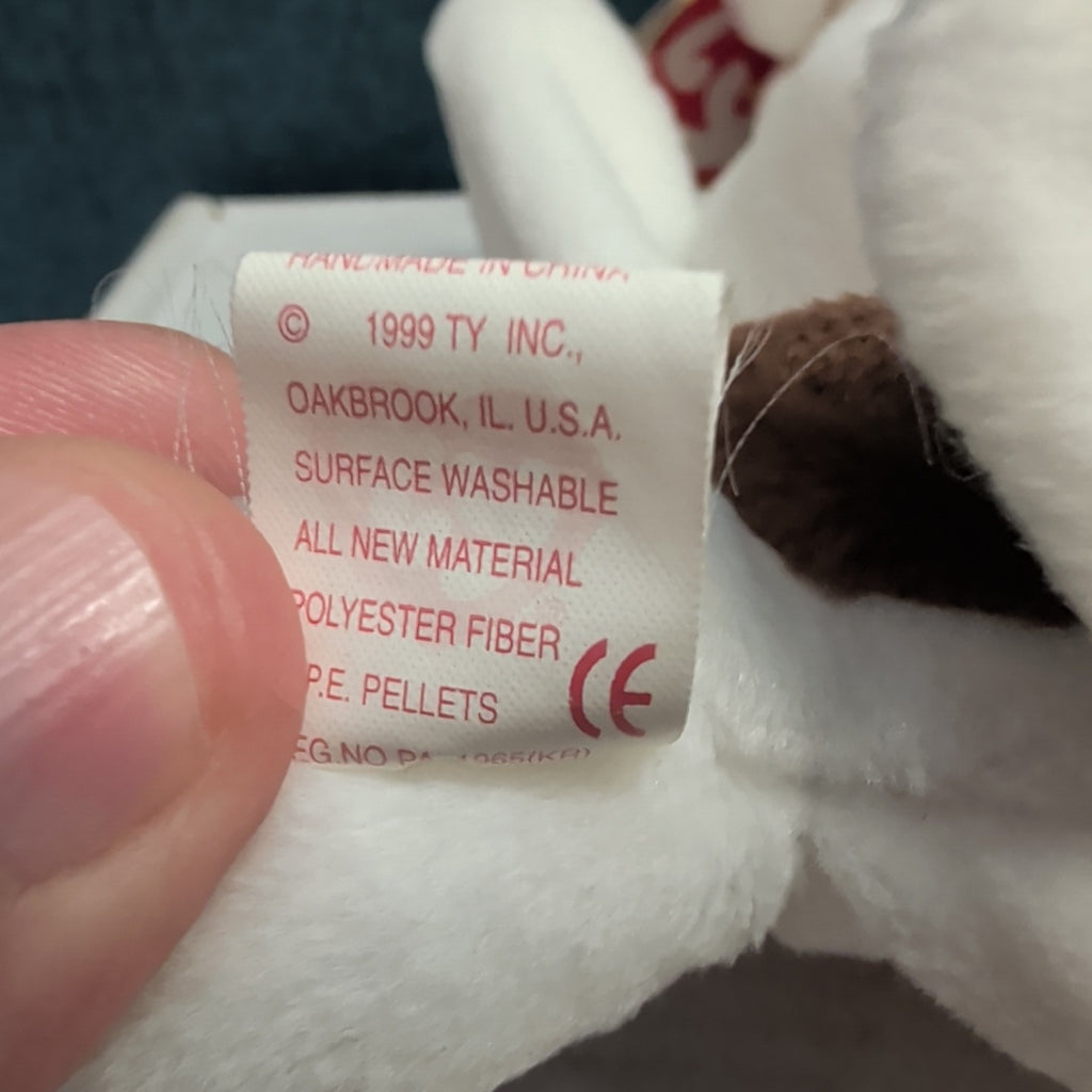 Ty Beanie Baby Butch Bull Terrier Dog 1999 Retired Plush TAG CREASE Clean 4227