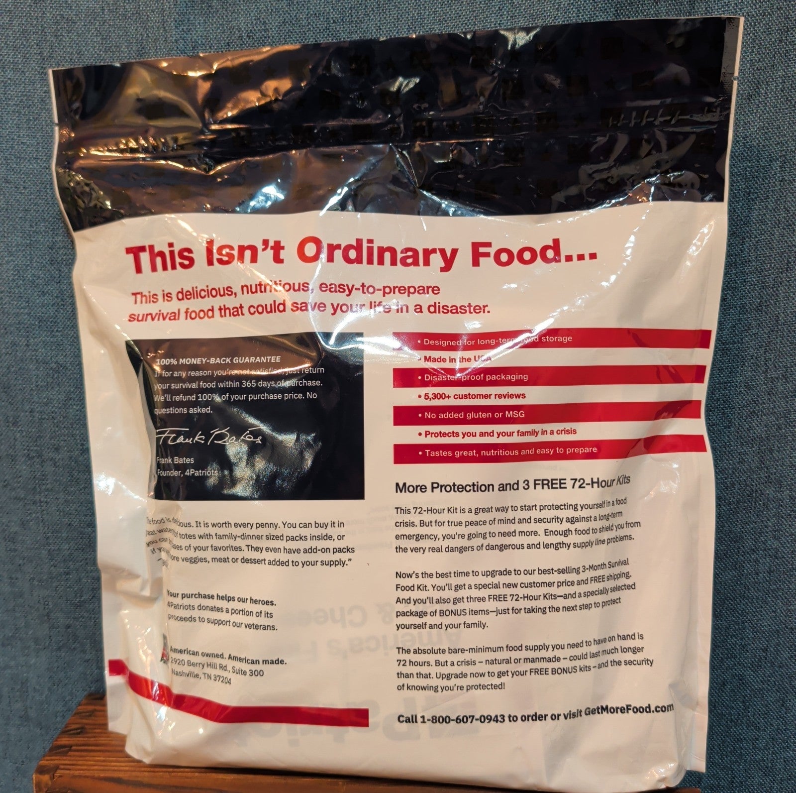 4Patriots 72-Hour Survival Food Kit Emergency MRE Supply