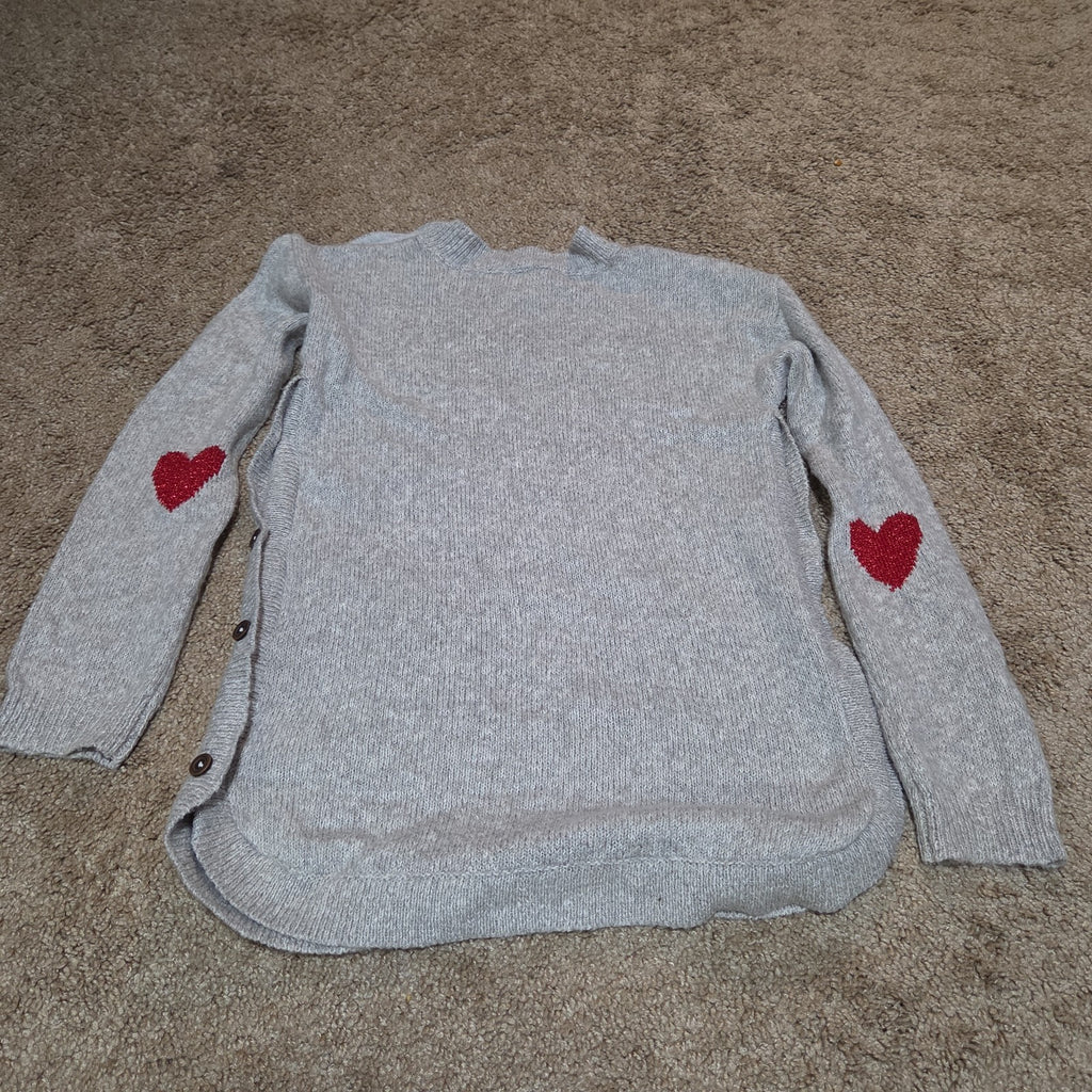 Hatley Girls Reindeer Knit Dress Size 10 Holiday Winter Sparkly Grey