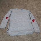 Hatley Girls Reindeer Knit Dress Size 10 Holiday Winter Sparkly Grey