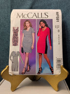 UNCUT McCall's M7652 (MP591) Pattern | Slimming Color Block Knit Dress Size 8-16