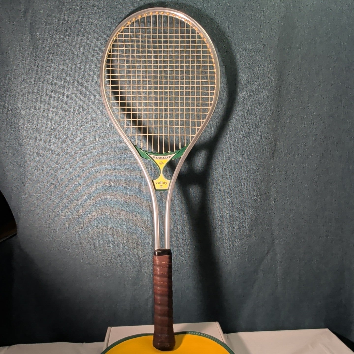 Vintage Dunlop Volley II Aluminum Tennis Racquet 4 5/8 L Made in USA With Cover