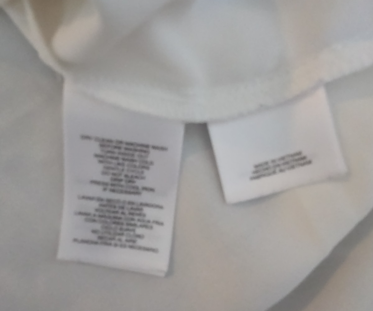 Nine West Blouse White Pocket Split Neck Career Top Gently Used Size PXL
