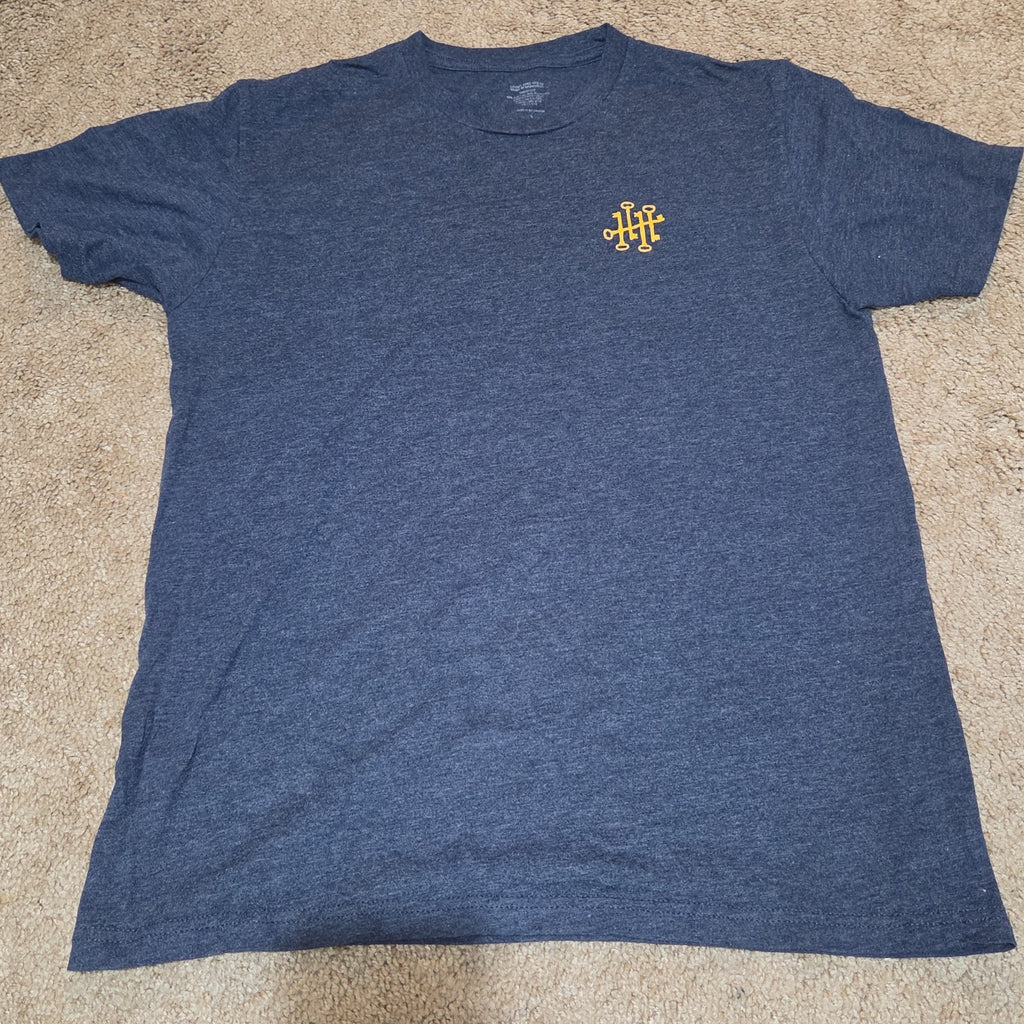 Diageo Tangerine Shirt Large Navy Blue Key Graphic Tee