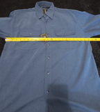George Sueded Shirt Mens M Blue Long Sleeve Button Up NWT