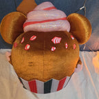 Disney Mickey Mouse Gingerbread Cupcake Plush Toy with Peppermint Accents