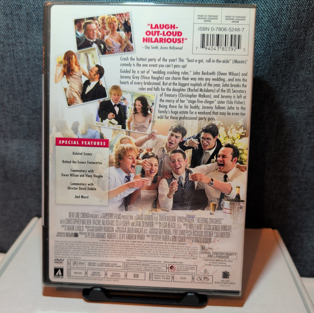 Wedding Crashers DVD 2005 Widescreen R Rated Platinum Series