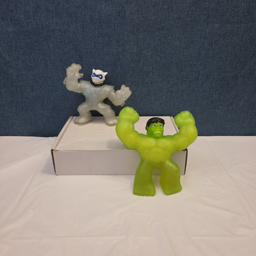 Goo Jit Zu Heroes Marvel Set of 4 Hulk Iron Man Pantaro Blazagon Squishy Toy