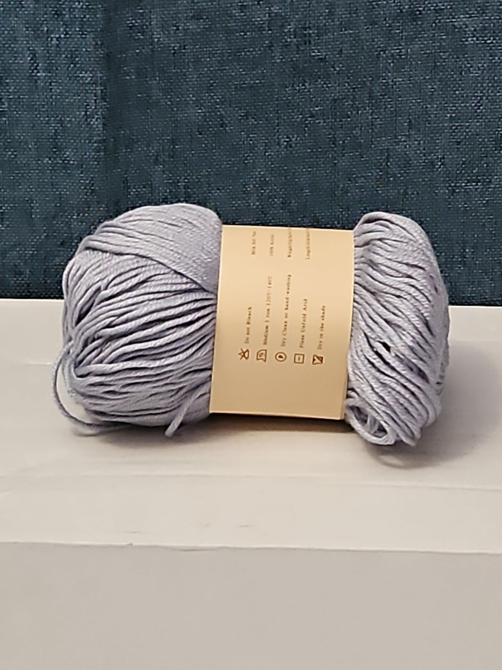 ThinkThings Milk Cotton Yarn | Soft Silver Grey 50g Skein Anti-Pilling