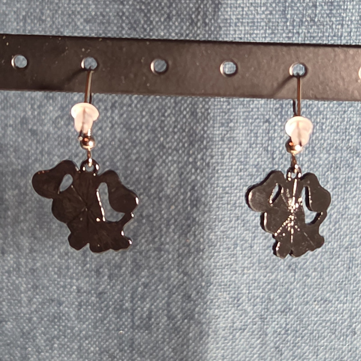 Blue Paw Print Dangle Earrings Cute Pet Lover Enamel Hook Drop Jewelry