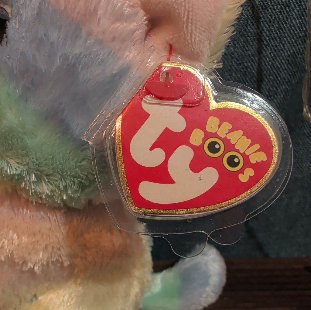Ty Beanie Boos Heather Uni-Kitty 6" Plush Pastel Rainbow