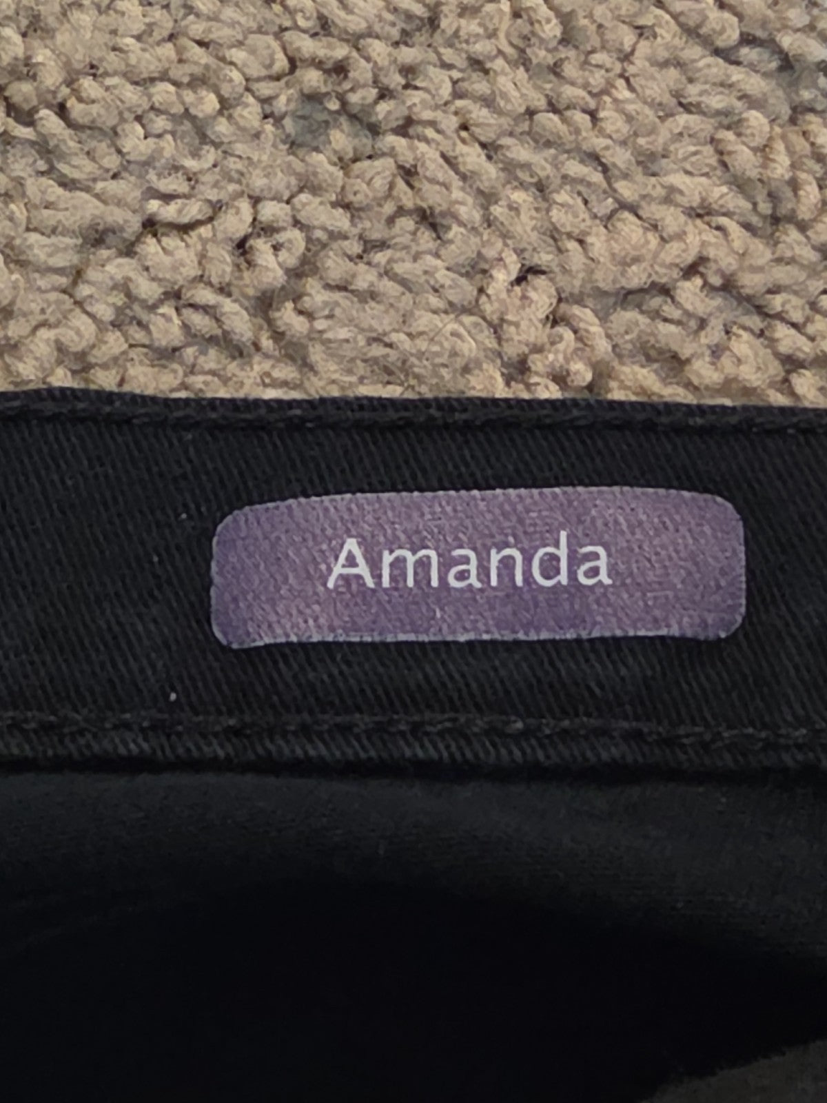 Gloria Vanderbilt Amanda Black Jeans 14p Stretch Denim High Rise Tapered Used