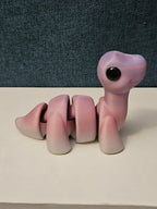 Mini Articulated Brontosaurus Fidget Toy | 3D Printed Dinosaur | Pink Purple