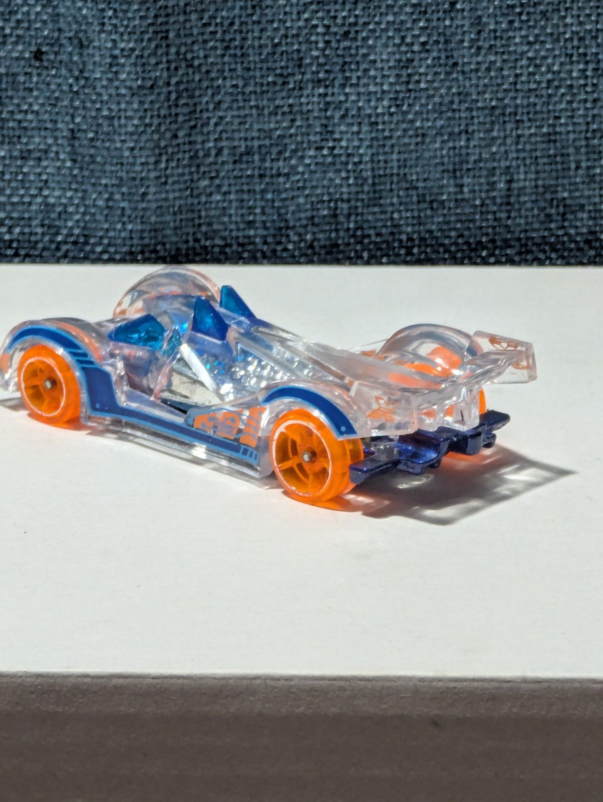 Hot Wheels Hi-Tech Missile | 2014 X-Raycers Clear & Blue | Fast Track Car
