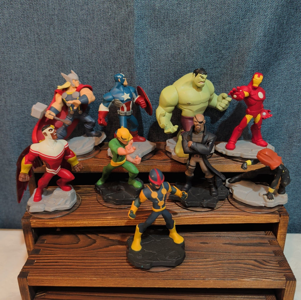Disney Infinity 2.0 Marvel Avengers 9 Figure Lot Iron Man Hulk Loose