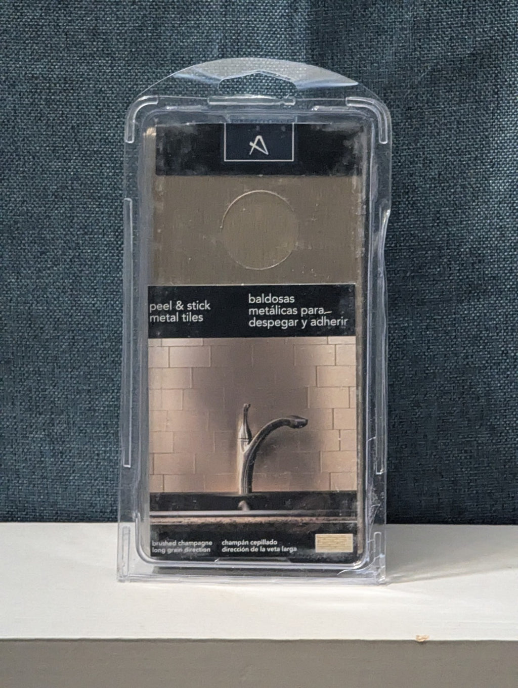 Aspect 3x6" Peel & Stick Metal Tile Brushed Champagne | A52-51 | 8 Pack 1 Sq Ft