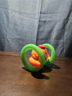 Bright Starts Roll & Glow Monkey | Musical Light Up Crawl Toy | Tummy Time Toy