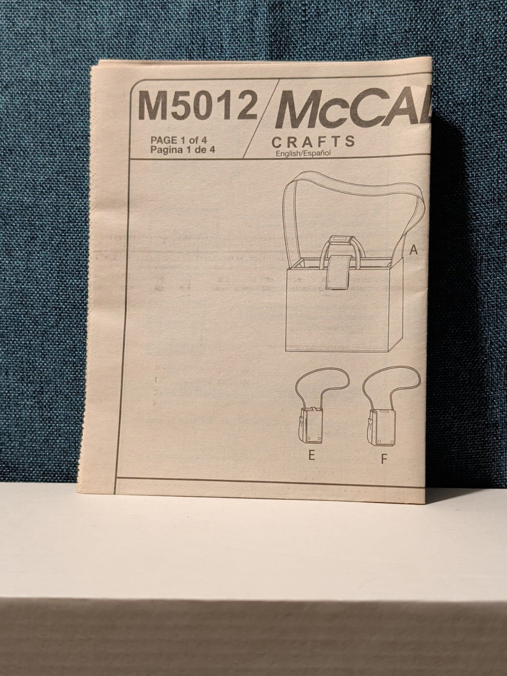 McCall's M5012 Fashion Accessories Pattern 2005 | Tote Checkbook Keyring | UNCUT