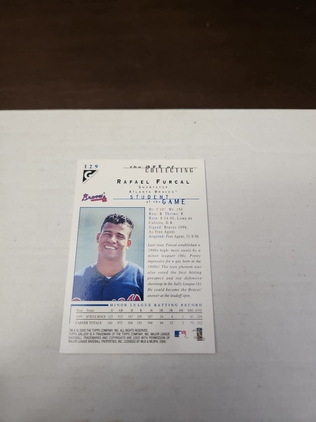 2000 Topps Gallery - Students of the Game Rafael Furcal #129