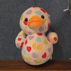 Way To Celebrate Duck Plush Heart Print Pastel Kawaii