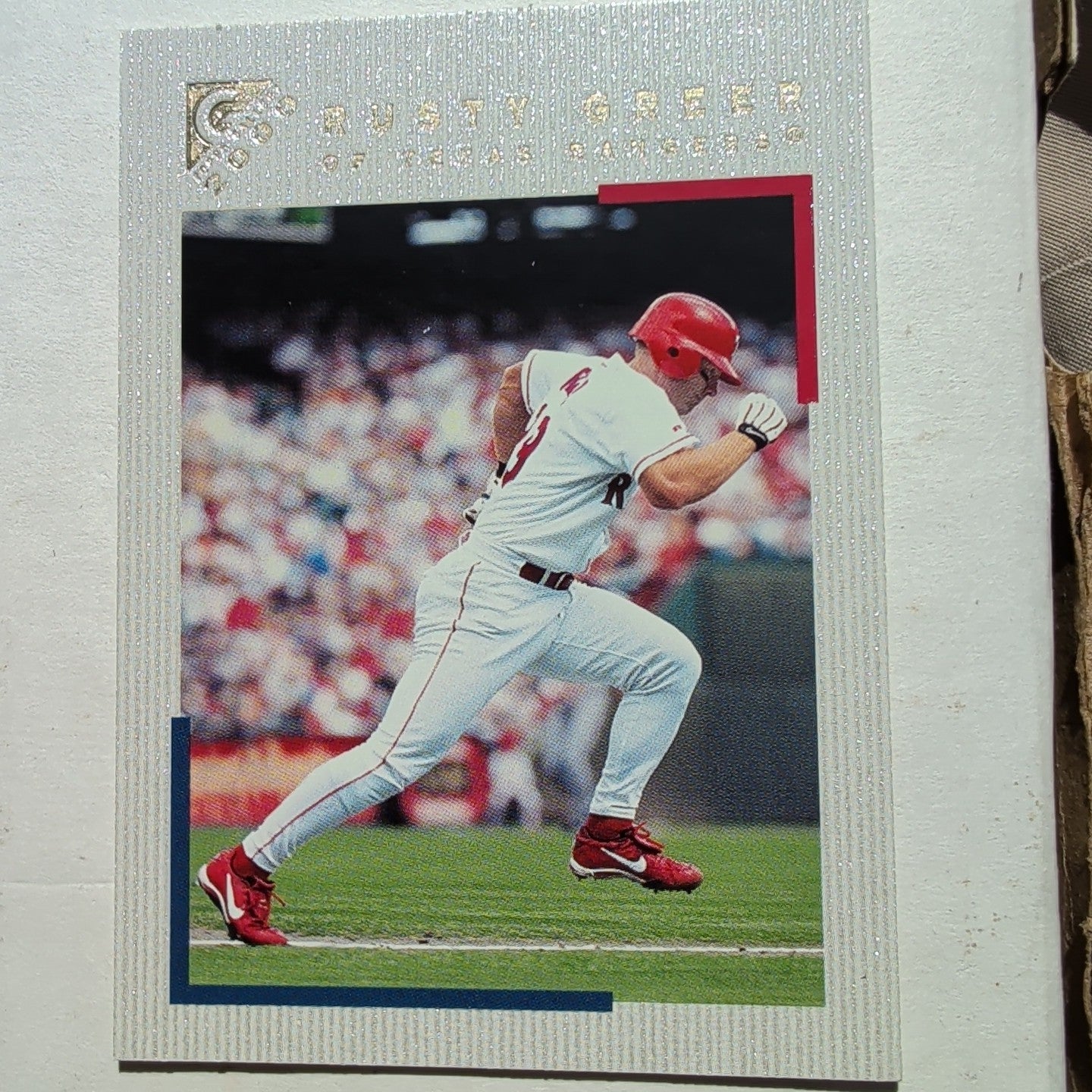 2000 Topps Gallery Rusty Greer #4 Texas Rangers Canvas Texture Baseball Card