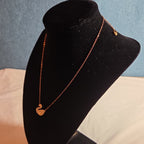 Rose Gold Tone Swan Pendant Stainless Steel Coquette NWT