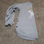 Hatley Girls Reindeer Knit Dress Size 10 Holiday Winter Sparkly Grey
