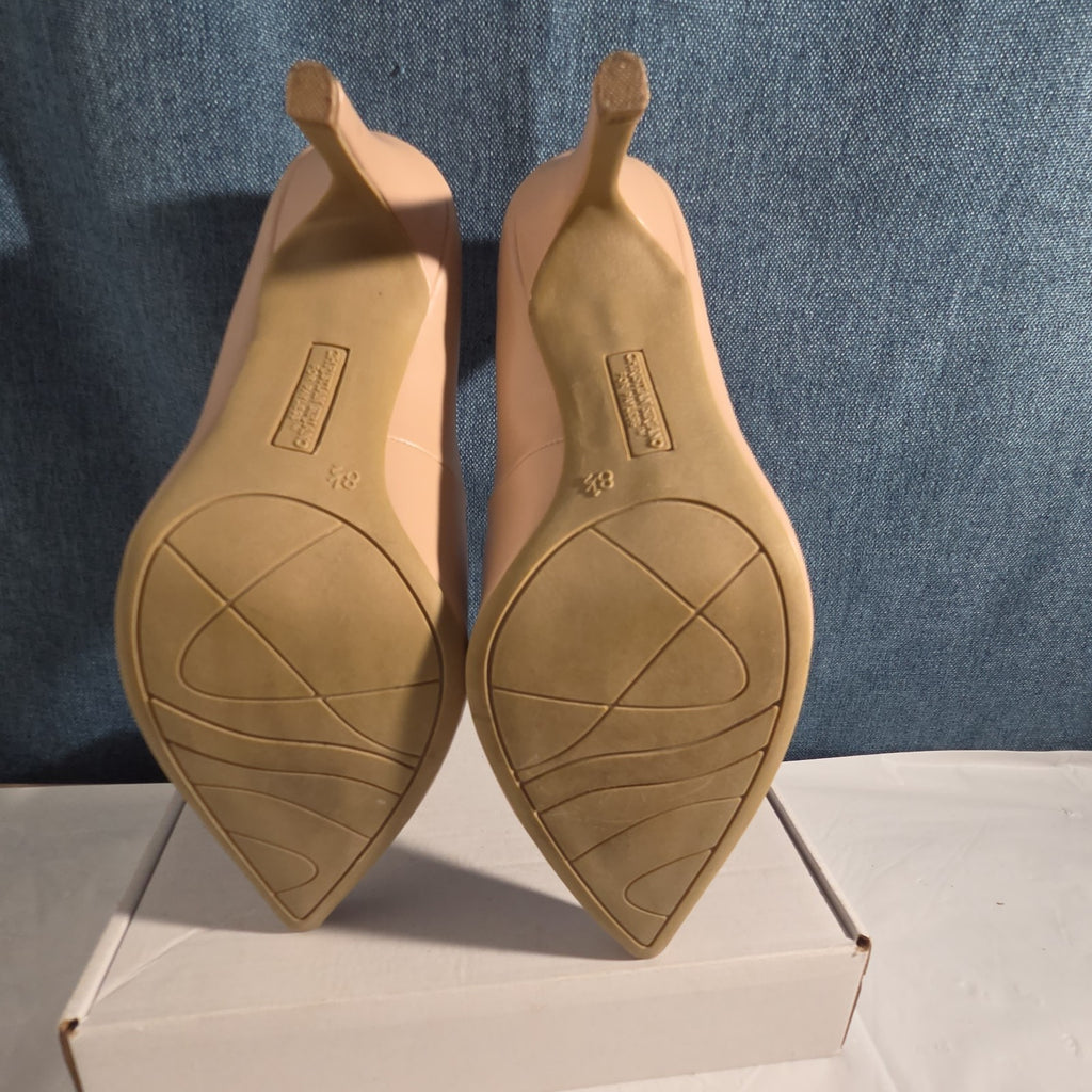 Christian Siriano Nude Heels Pumps 8.5 Pointed Toe Dress Casual Used