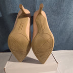 Christian Siriano Nude Heels Pumps 8.5 Pointed Toe Dress Casual Used