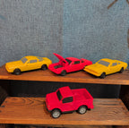 Toy Car Truck Lot 7Pc Plastic Blue Red Yellow