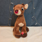 Dan Dee Rudolph Red Nosed Reindeer 15" Plush Light Sings