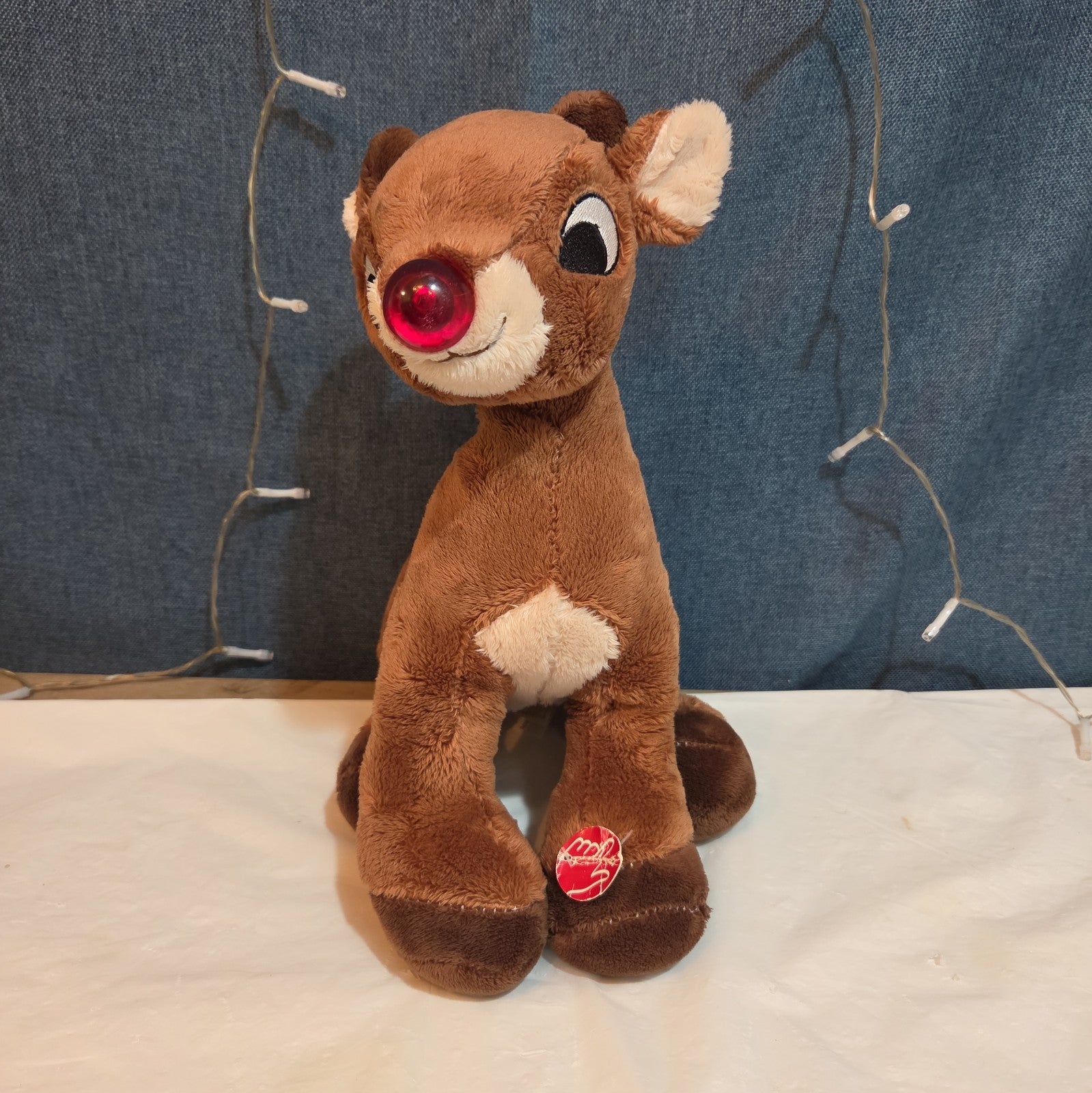 Dan Dee Rudolph Red Nosed Reindeer 15" Plush Light Sings