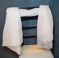 White Chiffon Evening Shawl Wrap Capelet Bridal Pre-Owned 67x21