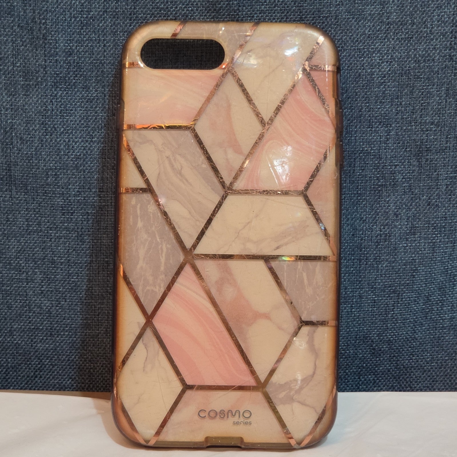 i-Blason Cosmo iPhone 7 Plus 8 Plus Case Pink Marble Rose Gold