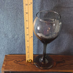 Greenbrier Set 4 Smokey Grey Gray Wine Glasses 12oz