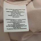 Anne Klein Blouse L Pink Tie Neck V-Neck Long Sleeve Career Top