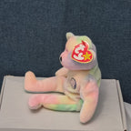 TY Beanie Baby B.B. BEAR The Birthday Bear 1999 | Pastel Tie-Dye | Mint Tags NEW