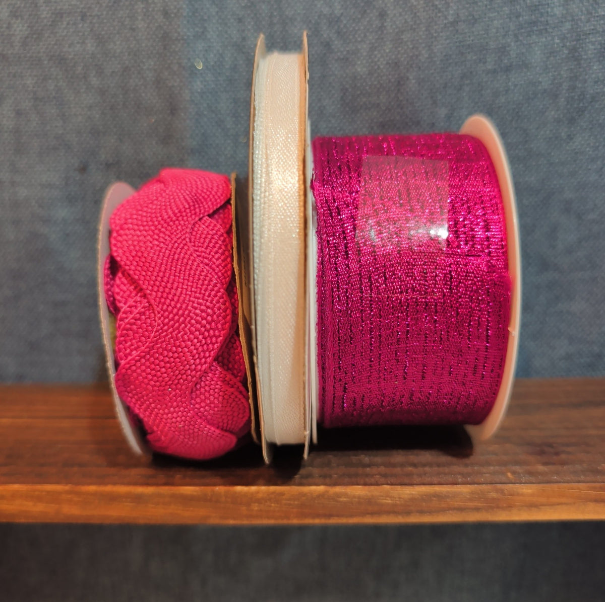 Gift Wrap Co Sullivans Ribbon Trim Lot 3 Fuchsia White Destash