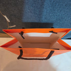 Hermes Small Orange Shopping Bag Authentic Paper Gift Tote Luxury Decor