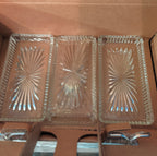 Leonard Silverplate 3 Tier Relish Tray Glass Insert Vintage New Open Box