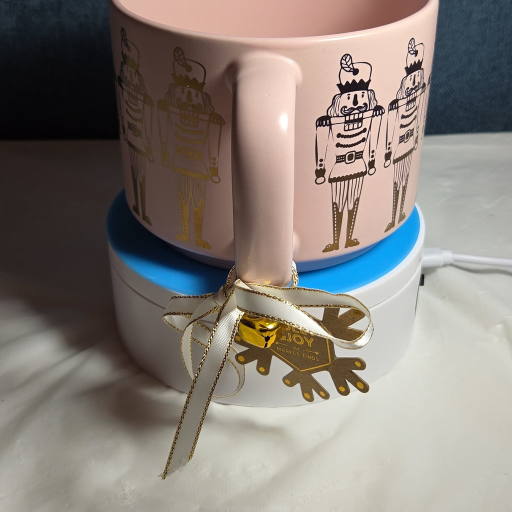 Holly & Joy Nutcracker Pink Ceramic Mug Holiday NWT