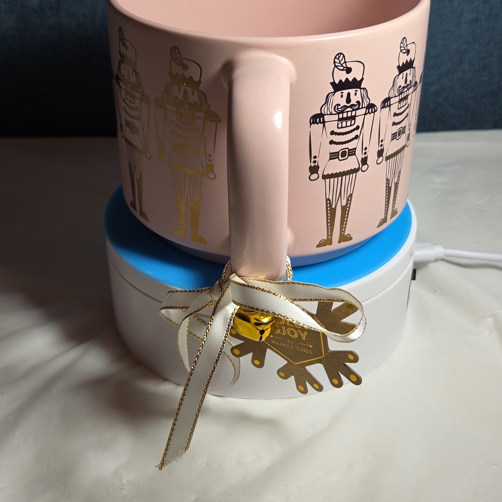 Holly & Joy Nutcracker Pink Ceramic Mug Holiday NWT