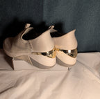 Skechers Mark Nason Slip Ins Wedge Crescent Taupe Knit Sneaker
