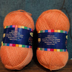 Herrschners Afghan Yarn 2 Ply Coral Rose Acrylic 2 Skein