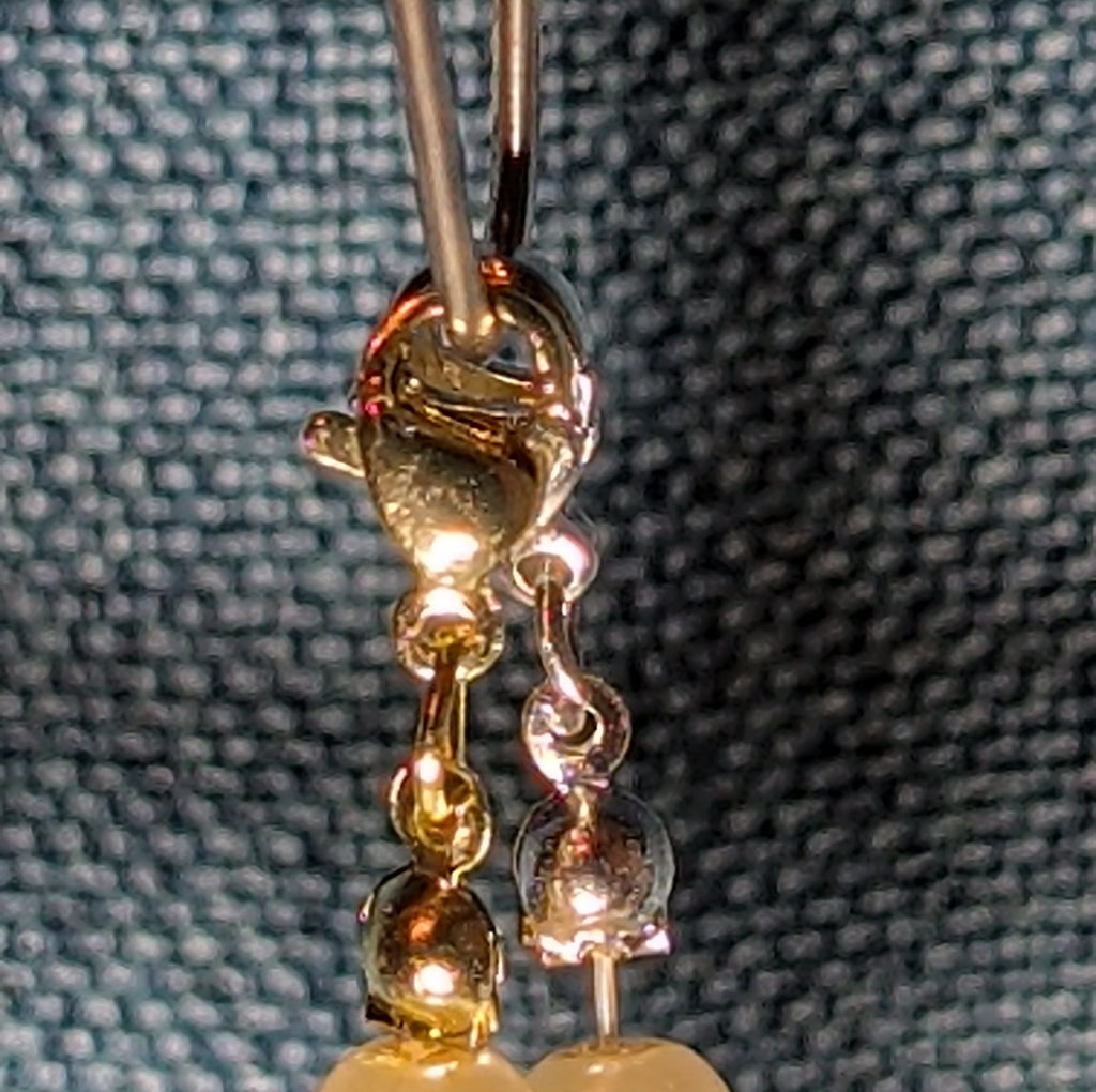 Faux Pearl Purse Charm Gold Silver Tone Letter U