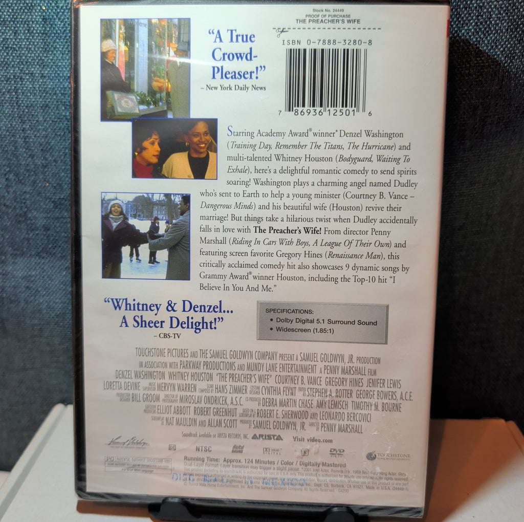 The Preacher's Wife DVD 2002 Widescreen Whitney Houston Sealed