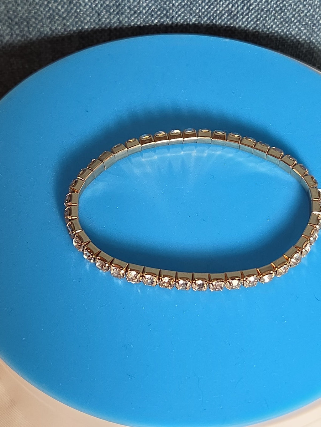 Crystal Bracelet Bangle Stretch Bling Single Row Rhinestones Bracelets For Women
