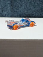 Hot Wheels Hi-Tech Missile | 2014 X-Raycers Clear & Blue | Fast Track Car