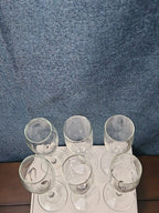 Set of 6 Classic Champagne Flutes | 6oz Trumpet Shape | Elegant Clear Glass Stem
