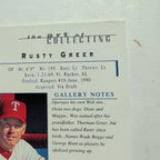 2000 Topps Gallery Rusty Greer #4 Texas Rangers Canvas Texture Baseball Card